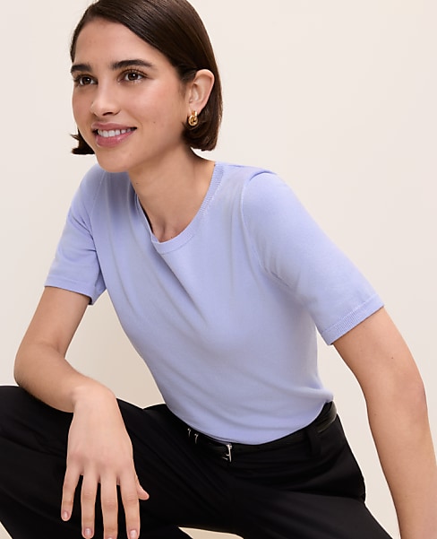 Easy Sweater Tee - Blue Hydrangea