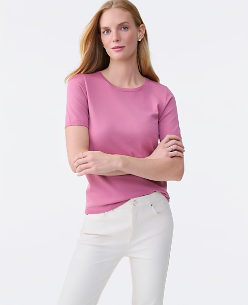 Petite Easy Sweater Tee - Smokey Rose