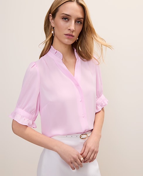 Ruffle Collar Shirt