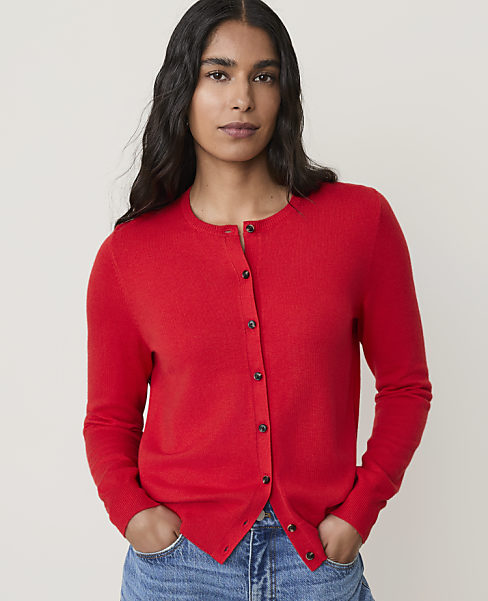 Ann Cardigan - Bright Poppy