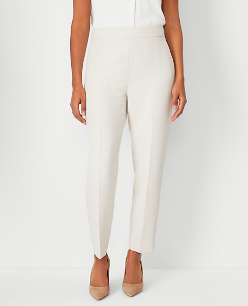 The Side Zip Ankle Pant in Fluid Crepe — Curvy Fit