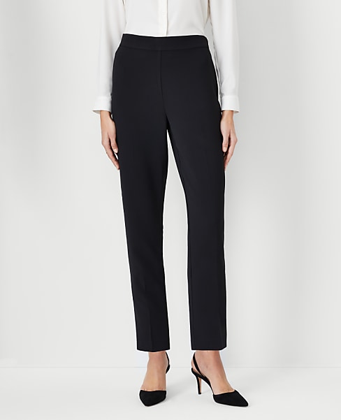 The Petite Side Zip Ankle Pant in Fluid Crepe — Curvy Fit