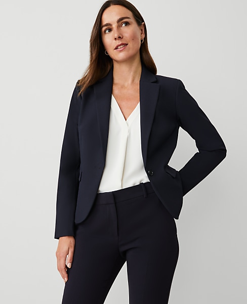The Tall Notched Single Button Blazer in Seasonless Stretch