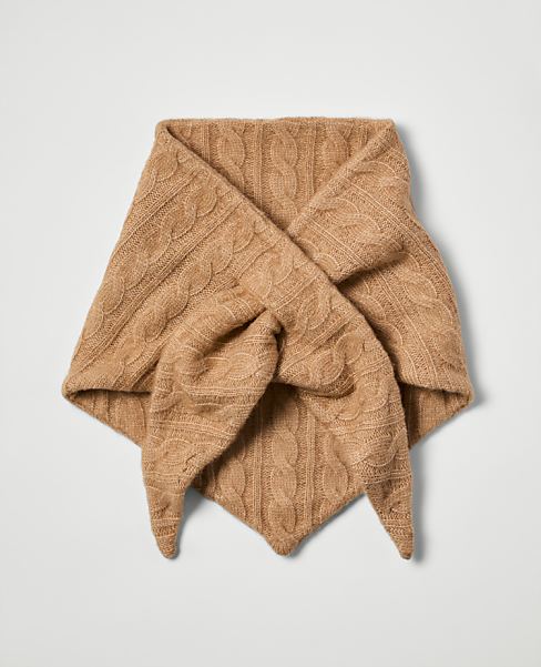 Weekend Cable Triangle Scarf