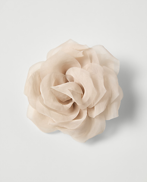 Ann Taylor Rosette Brooch White Women's