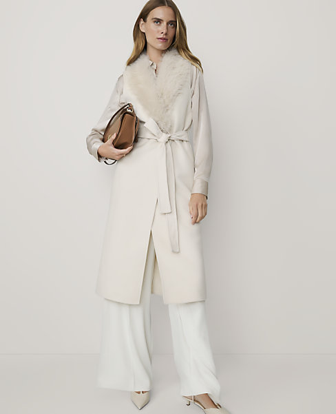 Faux Fur Trim Vest