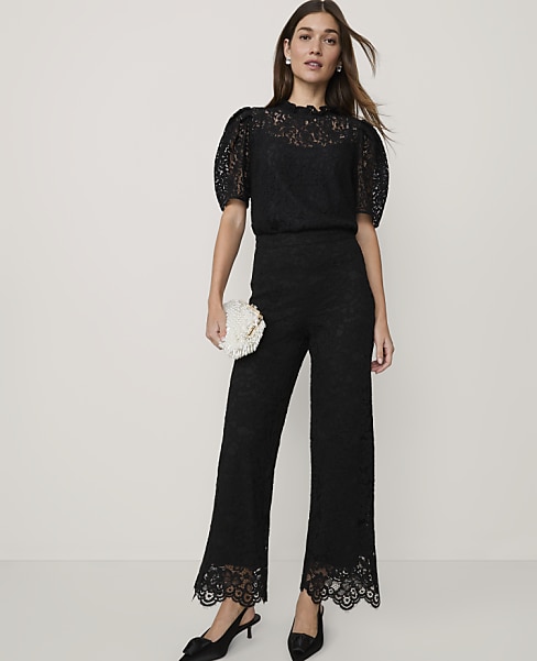 The Petite Scalloped Grace Straight Pant