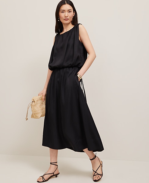 Side-Tie Midi Skirt