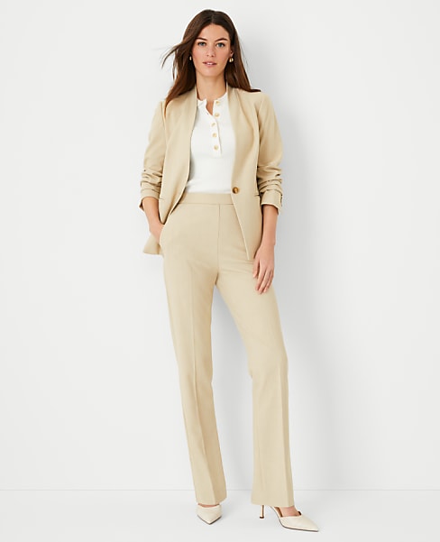 The Tall Side Zip Straight Pant in Bi-Stretch