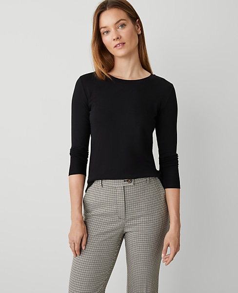 Petite Weekend Crew Neck Top