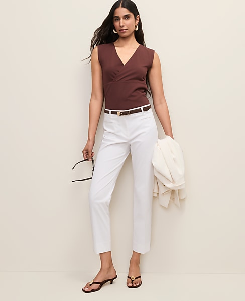 The Cotton Crop Pant - White