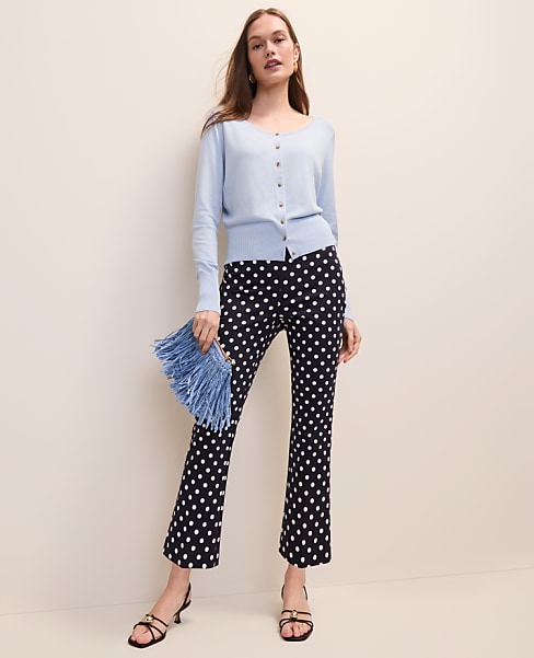 The Slim Kick Capri in Polka Dot