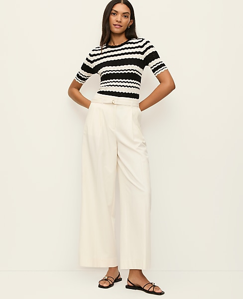 The Belted Wide-Leg Ankle Pant