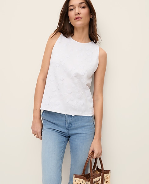 Petite Daisy Appliqué Tank Top