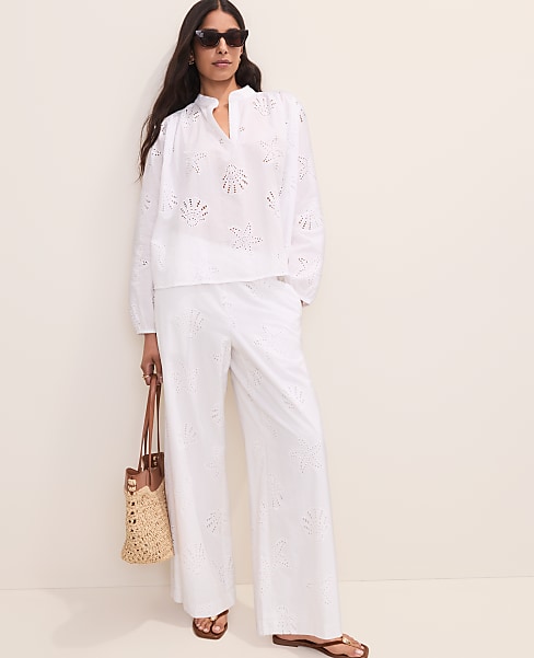 The Eyelet Easy Palazzo Pant