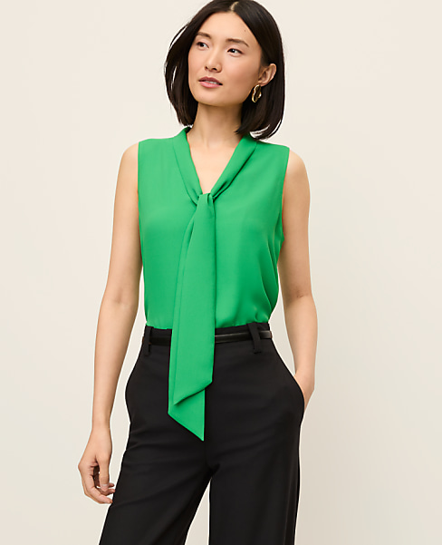 Petite Bow Neck Shell