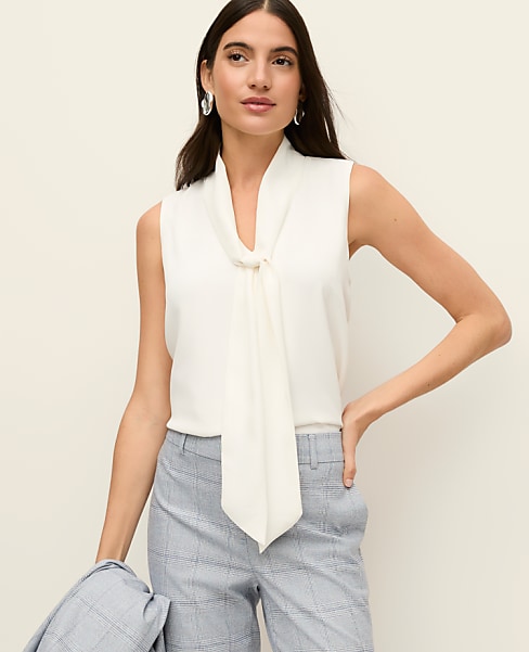 Petite Bow Neck Shell