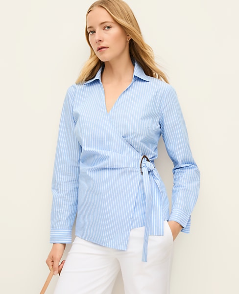Embellished Wrap Blouse