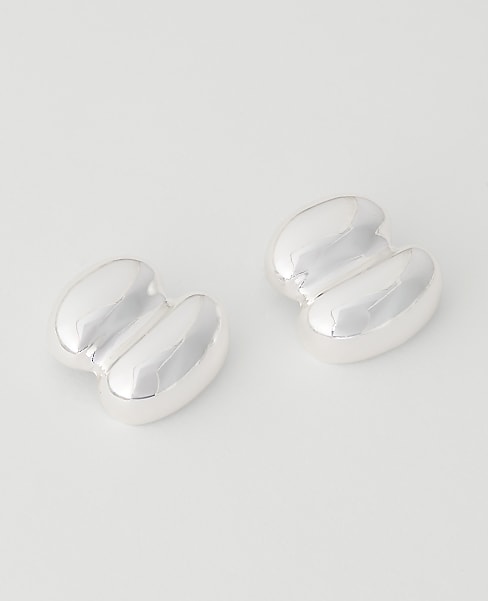 Double Metal Stud Earrings