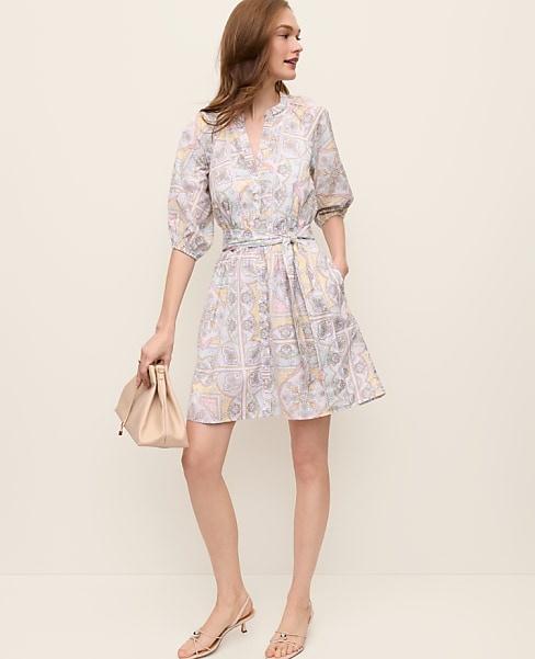 Petite Paisley Flare Dress