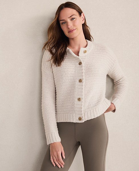 Haven Well Within Merino Wool Cashmere Link Stitch Cardigan