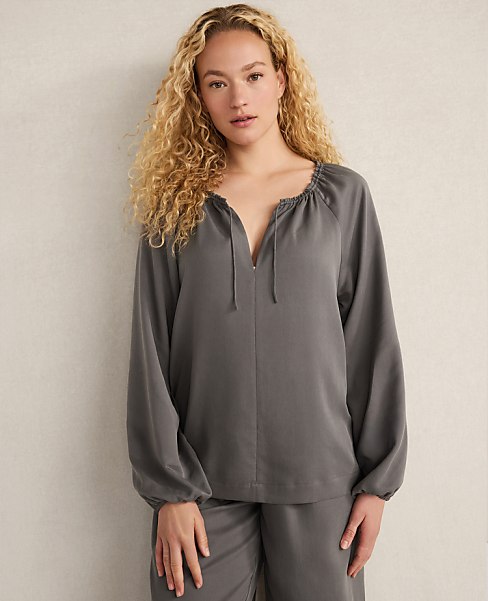 Haven Well Within Washed Split Neck Top