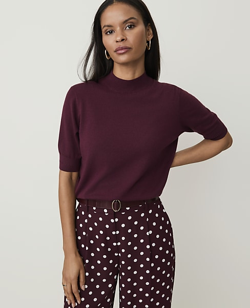 Mock Neck Modern Sweater Tee