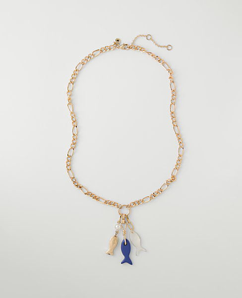 Mixed Fish Charm Necklace