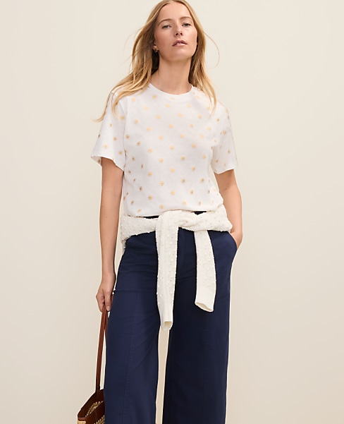 Petite Weekend Sun Print Relaxed Tee