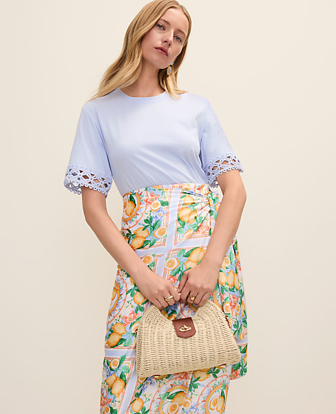 Crochet Trim Relaxed Tee