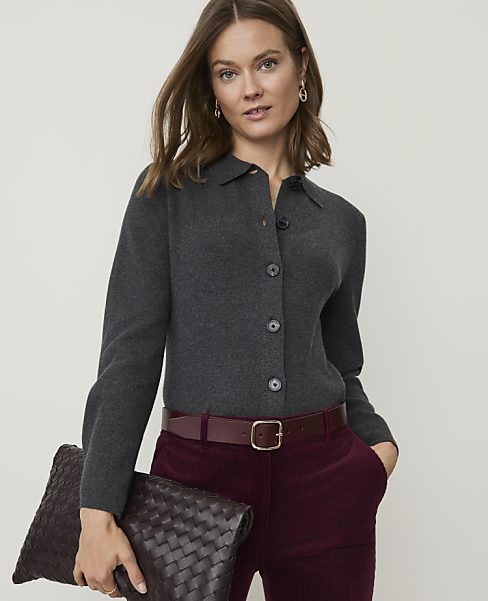 Collared Sweater Jacket