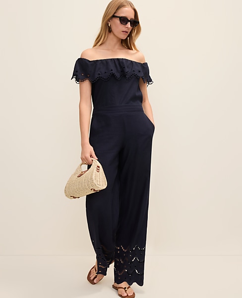 The Easy Wide-Leg Pant in Linen Blend