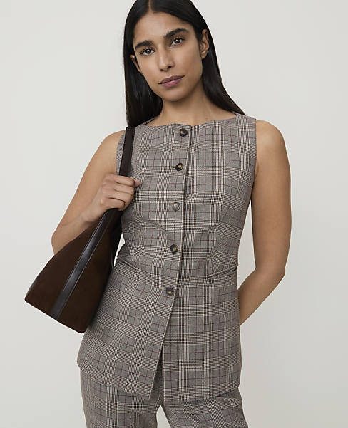 The Plaid Boatneck Vest