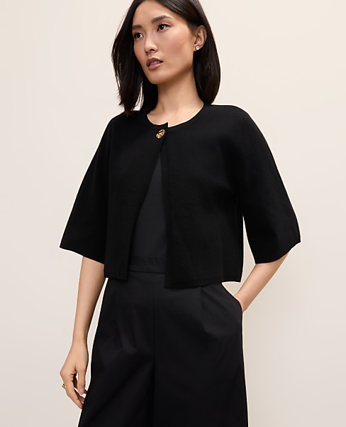 Petite Crew Neck Sweater Cape