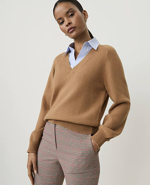Petite Collared Mixed Media Sweater