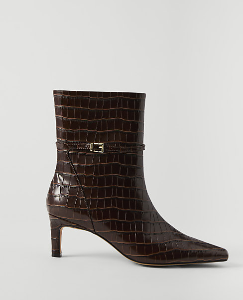 Croco Skinny Heel Tall Boot