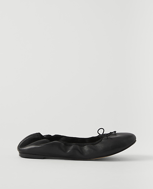 Weekend Leather Bow Ballet Flat