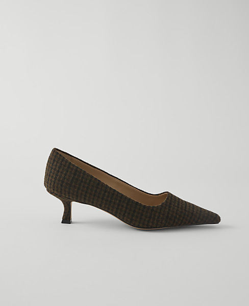 Plaid Nip Toe Pump
