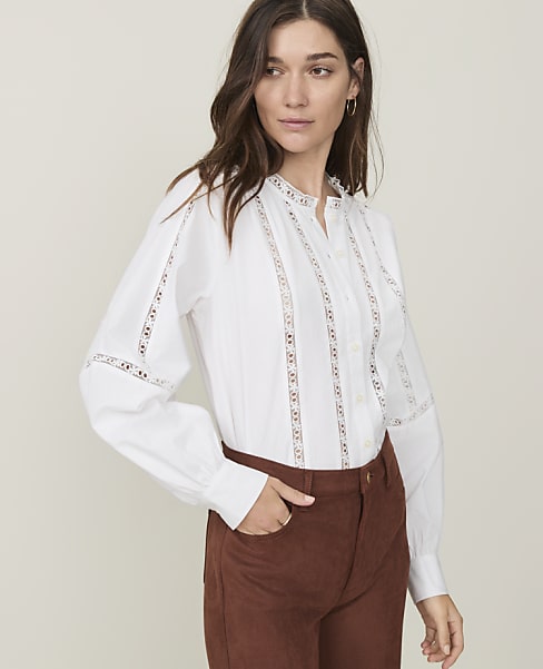 Weekend Lace Trim Blouse