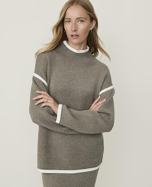Petite Weekend Tipped Turtleneck Sweater