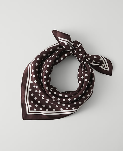 Polka Dot Silk Scarf