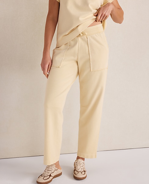 Haven Well Within Garment-Dyed Organic Cotton Terry Pants