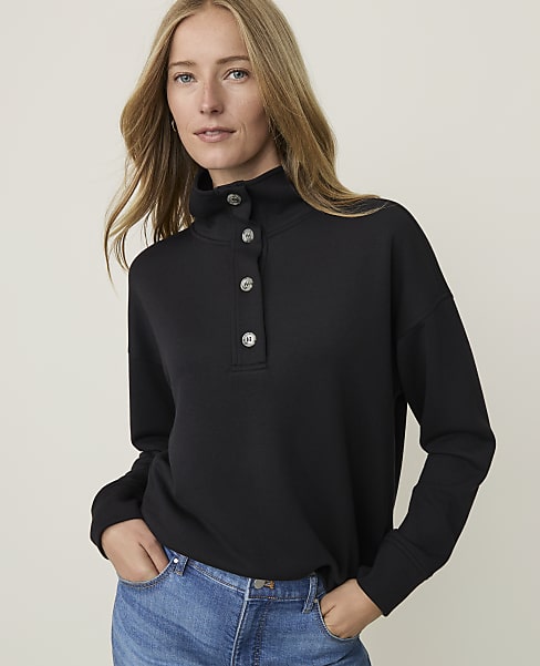 Weekend Mockneck Sweatshirt in CloudPlush
