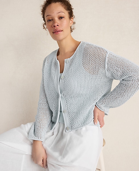 Haven Well Within Cotton Blend Open Stitch Cardigan