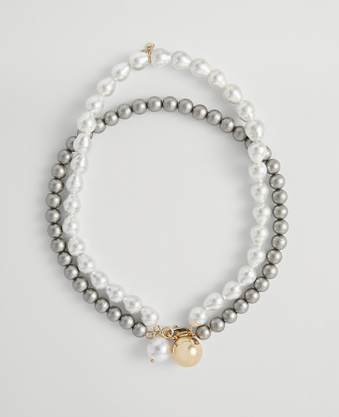 Layered Pearl Ball Necklace
