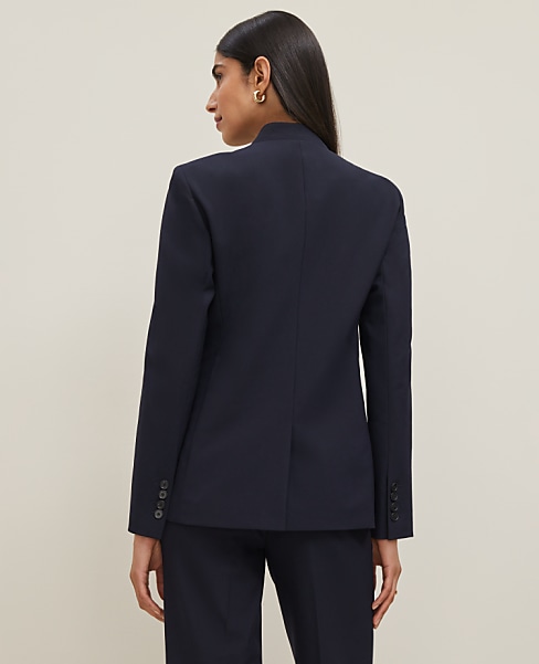 The Petite Collarless Blazer in Seasonless Stretch