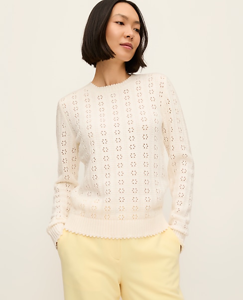 Petite Cozy Pointelle Sweater