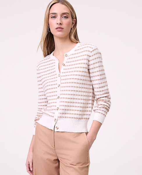 Petite Striped Ann Cardigan