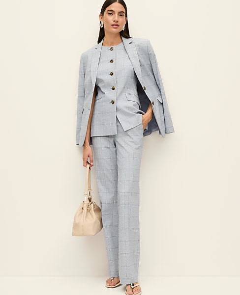 The Mid Rise Trouser in Plaid