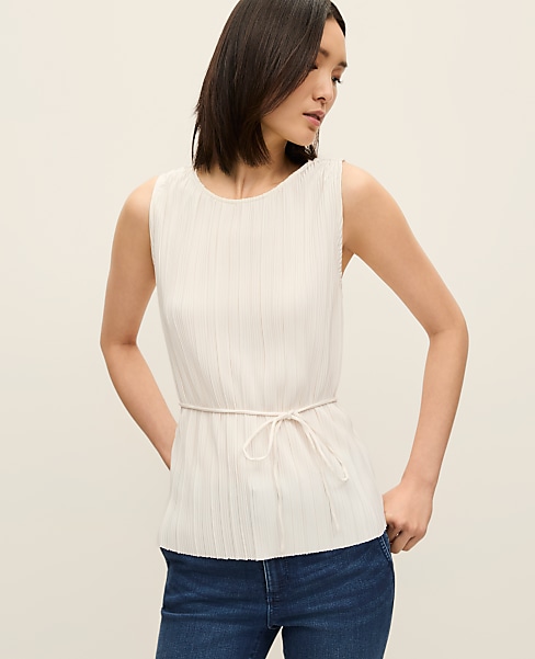 Petite Pleated Halter Top
